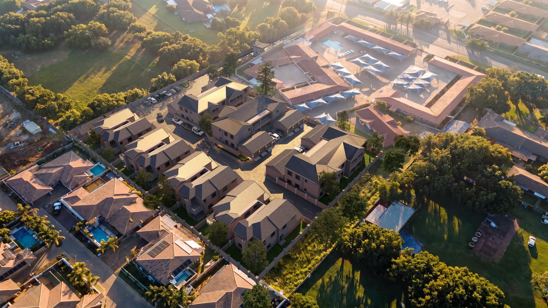 Aerial view of the Alto Lujo complex